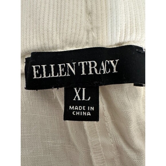 Ellen Tracy Womans Pull On 100% Linen Trousers Size XL Beachy Vacay Travel Boho - Picture 2 of 13